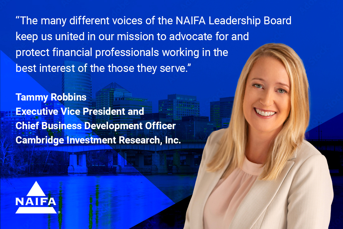 Thank you, Tammy Robbins, for joining the NAIFA Industry Leadership Board!
hubs.ly/Q02t8Sx-0

#NAIFAproud #FinancialServices #FinancialEducation #FinancialLiteracy #FinancialWellness #FinancialServiceProfessional #Leadership