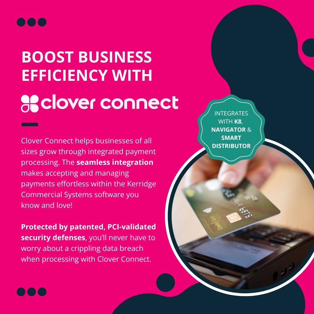 Did you know that the KCS software you know and love seamlessly integrates with Clover Connect? Manage your business in one place with a single-source solution. 

Learn more: bit.ly/3JprVWk

#PaymentProcessing #PaymentSolutions @clovercommerce