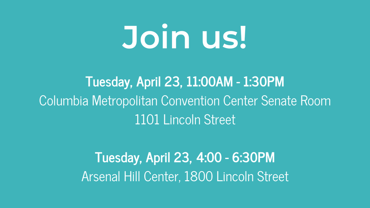 Public Engagement Opportunity! We need your ideas and comments as we craft a community vision for downtown, and we’re hosting a series of drop-in-style mobile workshops. Visit bit.ly/COC-downtown to learn more about the planning process. #TogetherWeAreColumbia