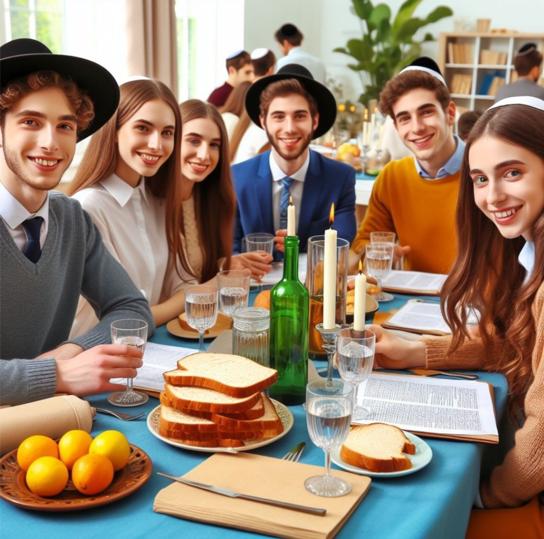'Jewish college students having a Passover seder' Really, Bing Image Creator? Really???