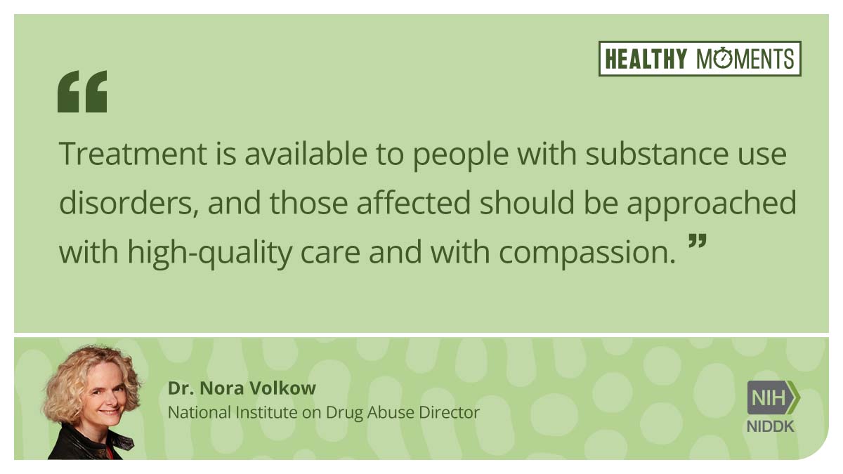 People with addiction might feel ashamed, fearful, or angry, and may not always tell the truth about their drug use. Tune in to #HealthyMoments to learn more about substance use disorder: niddk.nih.gov/health-informa… @NIDANews #NIDDK