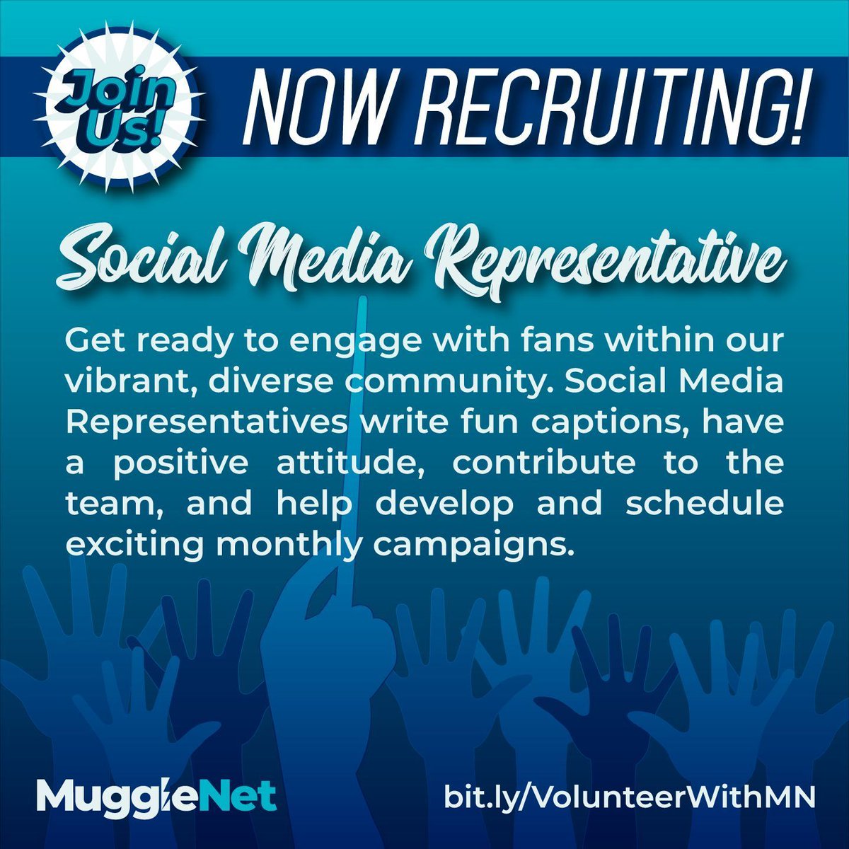 Magical humans, love browsing through social media? of course we all do! 
 join our social media team! Create content about your favorite topics & fandoms. 

#VolunteerWithMuggleNet ⚡ 

mugglenet.com/site/volunteer/