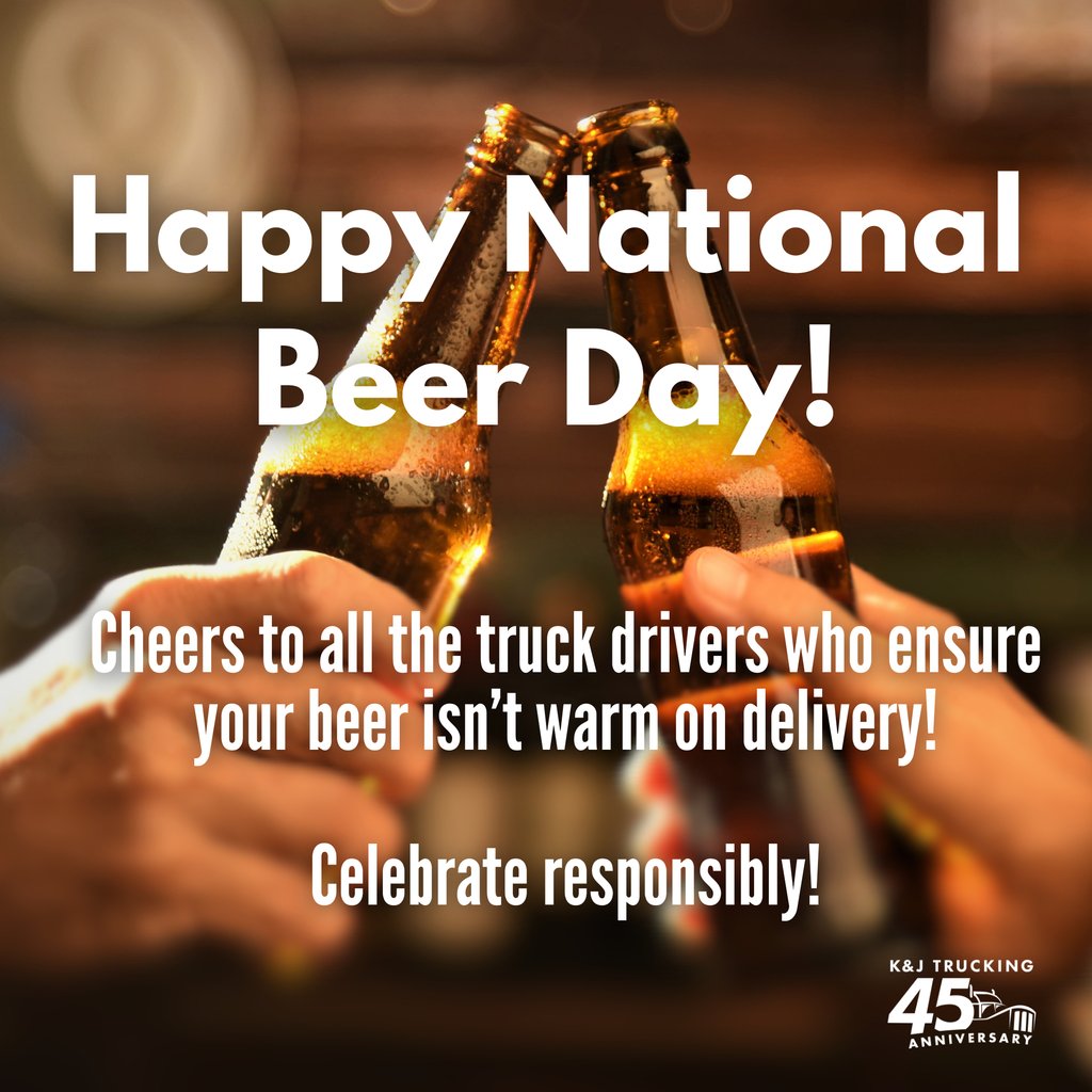 🍻 Cheers to the unsung trucking heroes who ensure our beer stays frosty and refreshing! Let's all toast to their dedication and hard work! 🙌 #NationalBeerDay #RefrigeratedTrucking #DrinkResponsibly