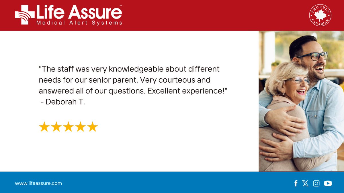 'The staff was very knowledgeable about different needs for our senior parent. Very courteous and answered all of our questions.  Excellent experience!'
 - Deborah T.

#lifeassure #medicalalert #seniorliving #seniorcare