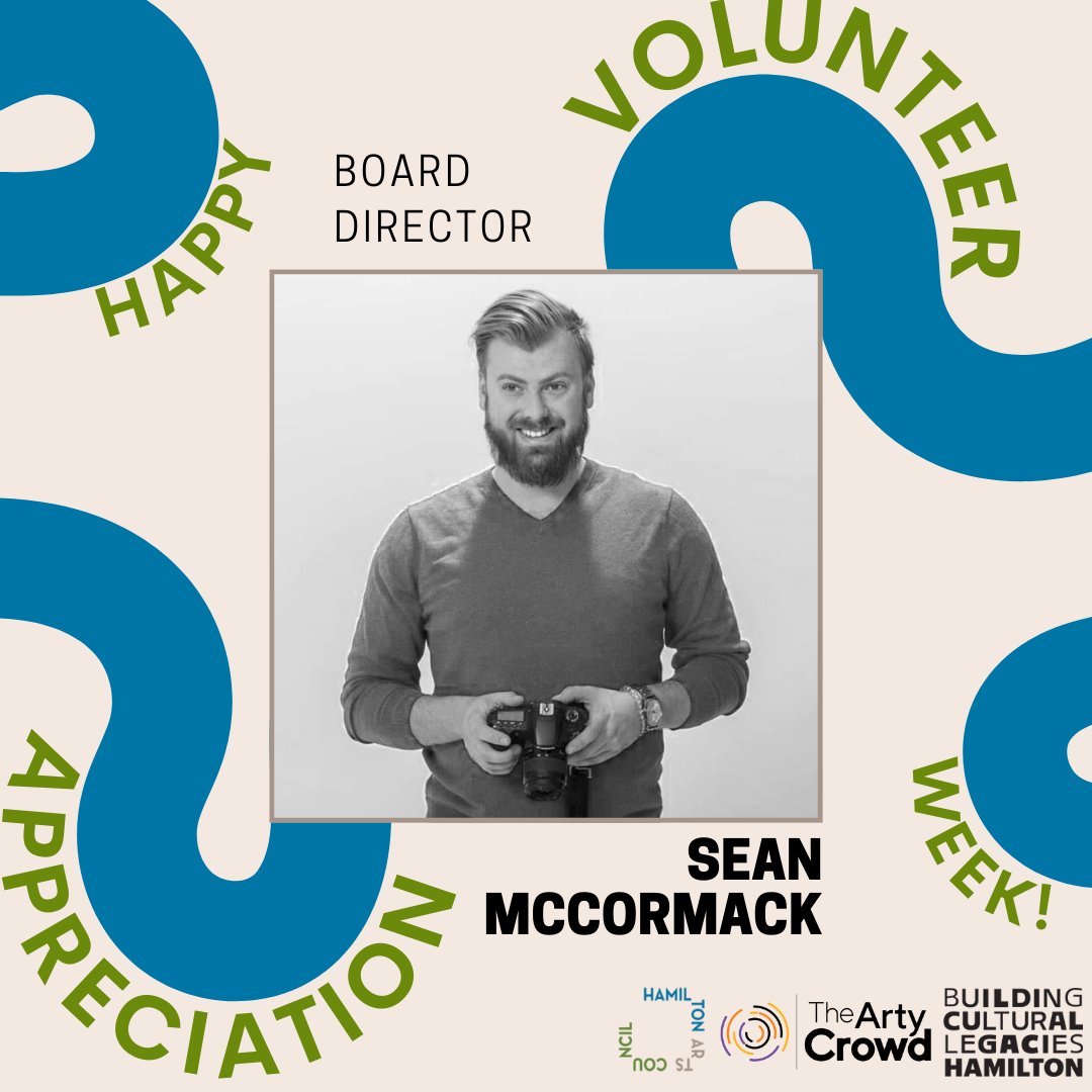 🌟 Happy Volunteer Appreciation Week! 💙 HAC is grateful for HAC’s Board Director, Sean McCormack! 💚 Thank you, Sean, for volunteering your time, energy and work with Hamilton Arts Council! Your valued contributions make a difference to the arts communities we serve.