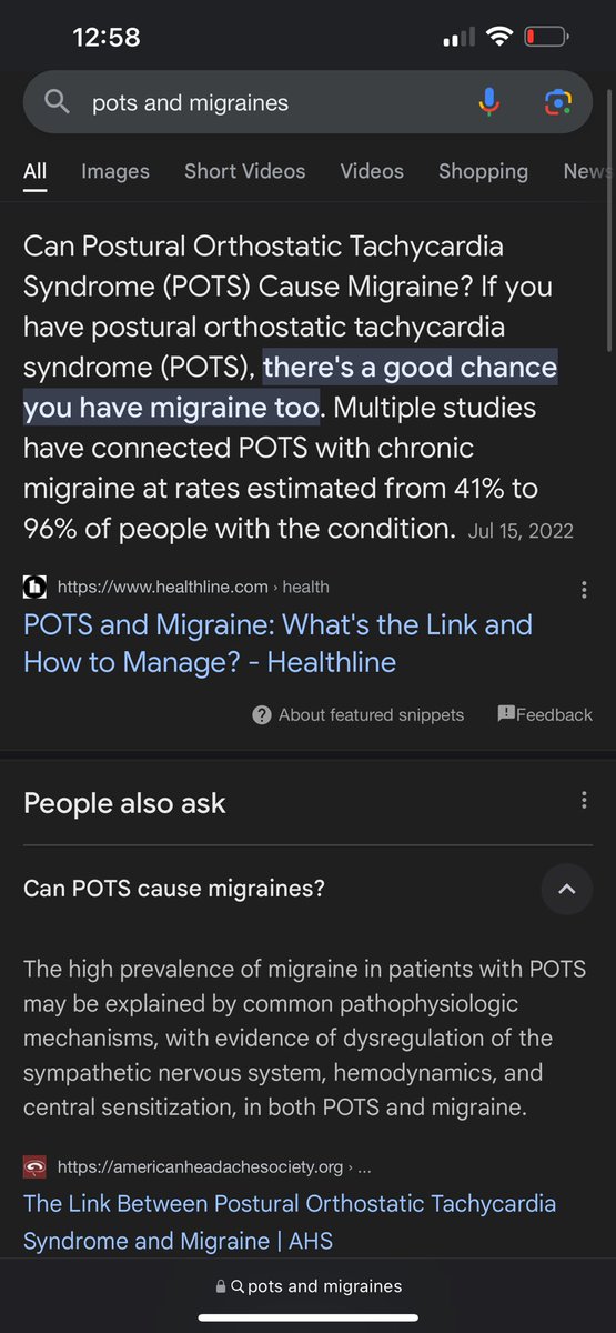 Cardiologist today…. 

No idea if POTS is able to cause migraines or would make it worse.

Same thing neurologist said a month ago. 

Are doctors not even trying anymore to help people? Or do I need to wait until I’m incapacitated ? 

#POTS