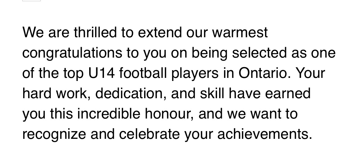 Super proud of this kid for making Team Ontario. To think it’s only been a year since he started is wild. We are blessed with so many amazing coaches and trainers that strive for excellence. #TeamOntario 💪🏈🩷