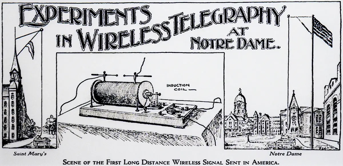 In April 1899, South Bend was home to the first known wireless transmission in the United States. See the history of that day 125 years ago: go.nd.edu/747582