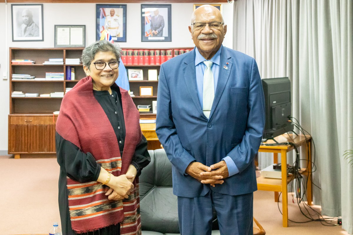 Concluded a truly momentous visit to Fiji🇫🇯.I thank @FijiGovernment, #PacificIslands RCs for the hospitality& @Forumsec for commitment to the UN-Pacific partnership.The UNCT-CROP agrmnt is a pivotal step as we head to 🇦🇬 to chart a course toward prosperity for all #SIDS. Vinaka🙏🏼