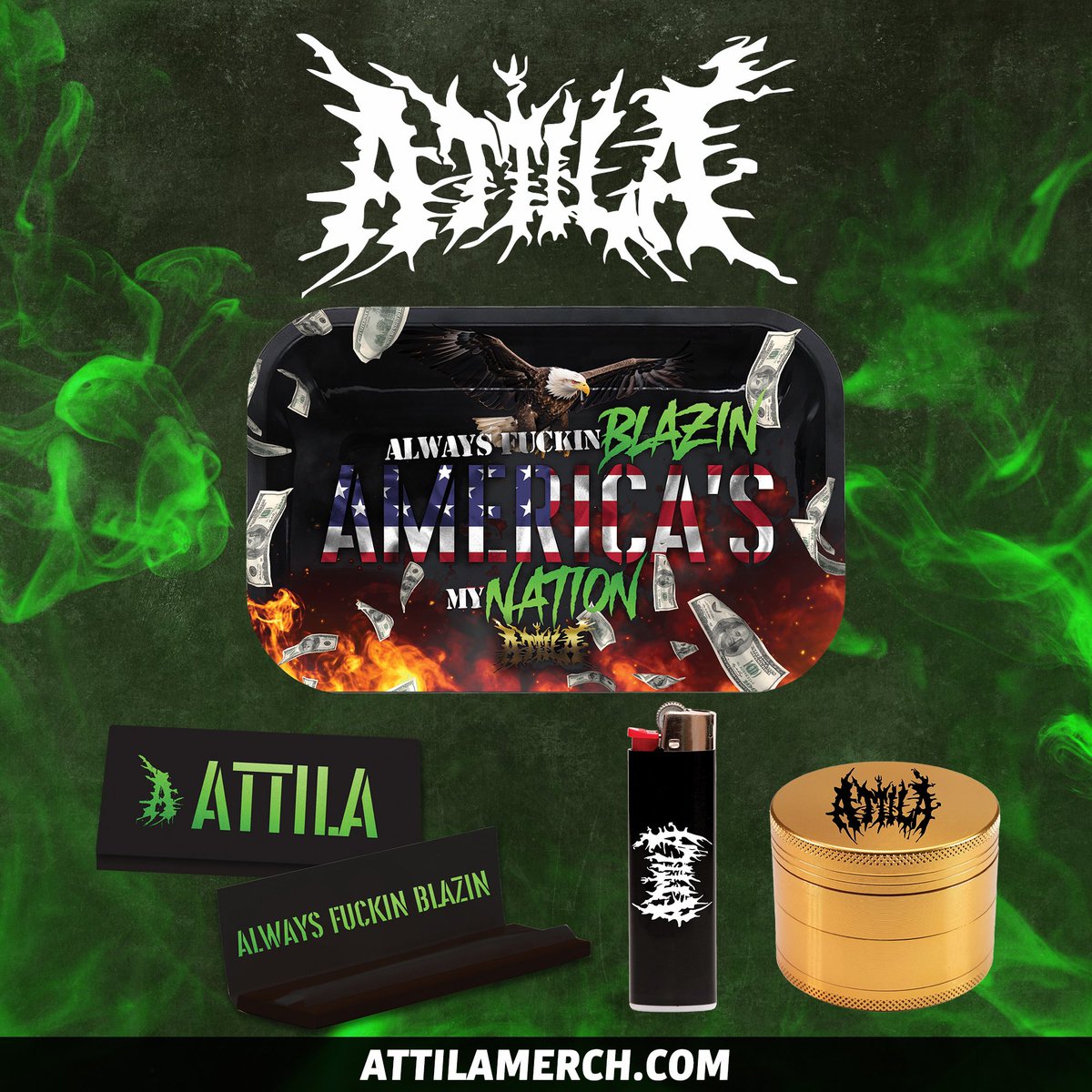 BOOM 💥 We got a special 4/20 drop for all of our Green Homies. Head to our Merch store and roll one up with us 😮‍💨🔥 attilamerch.com