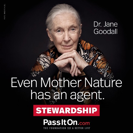 Stewardship > PassItOn
@JaneGoodallInst
.
.
#stewardship #passiton #janegoodall #earth #earthday #mothernature #nature #inspiration #motivation #inspirationalquotes #values #valuesmatter