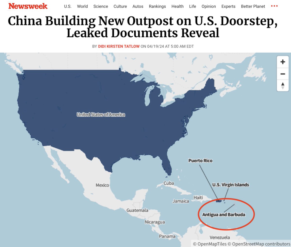 #China Building New Outpost on #US Doorstep, Leaked Documents Reveal Chinese investment in critical infrastructure including ports, airports and water systems are turning Antigua—once considered part of America's 'backyard'—into China's front yard, critics say. On a Caribbean