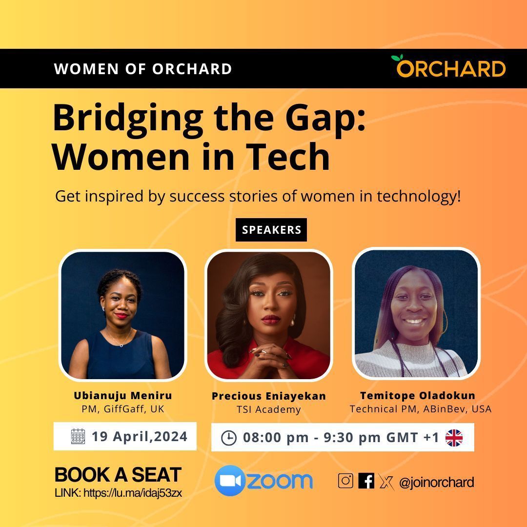 🌟 Exciting news! We are live now! Join us on Zoom for an engaging session. Don't miss out - click the link to join! buff.ly/4aExvjB 🚀📲 #WomeninTech #LiveSession #OrchardEvent
