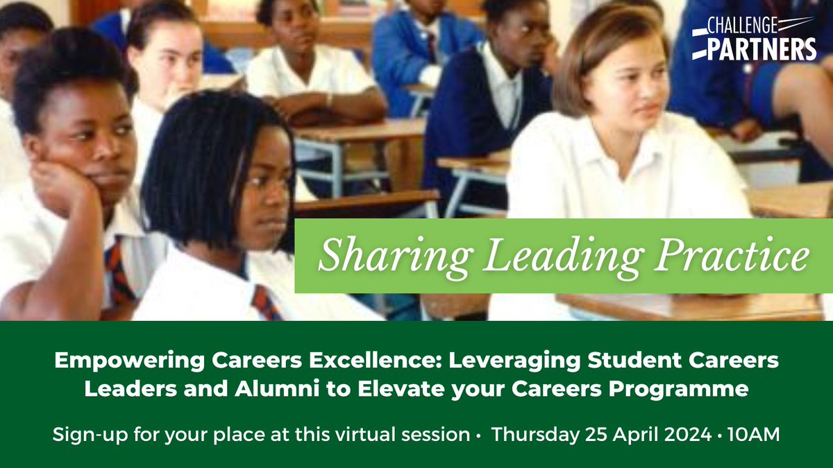 There are places still available for another exciting #ChallengePartners Sharing Leading Practice event, this time with @rgshw. The Royal Grammar School High Wycombe's commitment to an all-round education extends to a comprehensive approach to Careers Education, Information,…