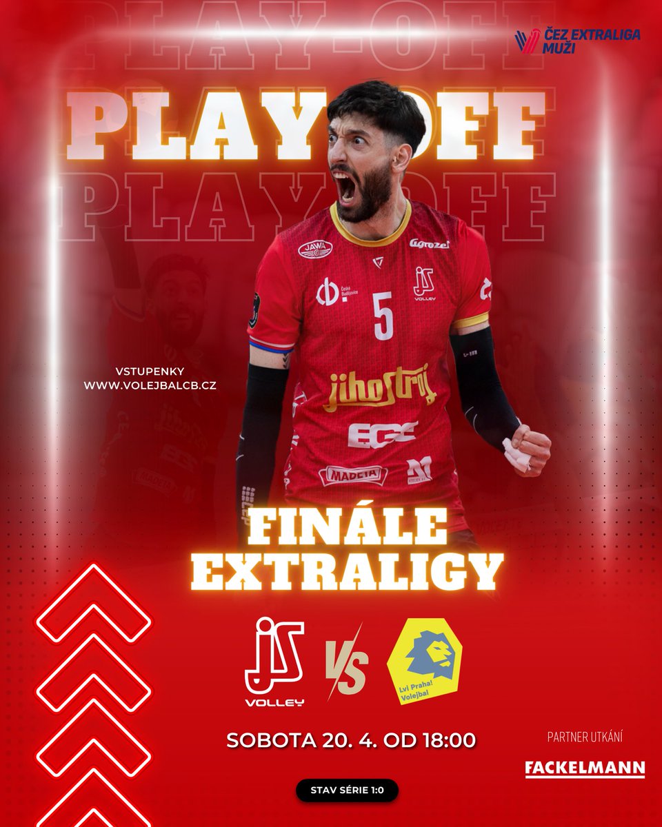 ⚔️ | Na senzační výhru v Praze chceme navázat doma! Jako vždy budeme potřebovat podporu Sportovní haly, kterou zcela určitě vyprodáme 🤩🔝 Přijďte nám pomoct udělat druhý krok k titulu 🙏🏻

🎫 Vstupenky: bit.ly/Finále-24 
📺 Přenos: <a href="/sportCT/">ČT sport</a>, volej.tv