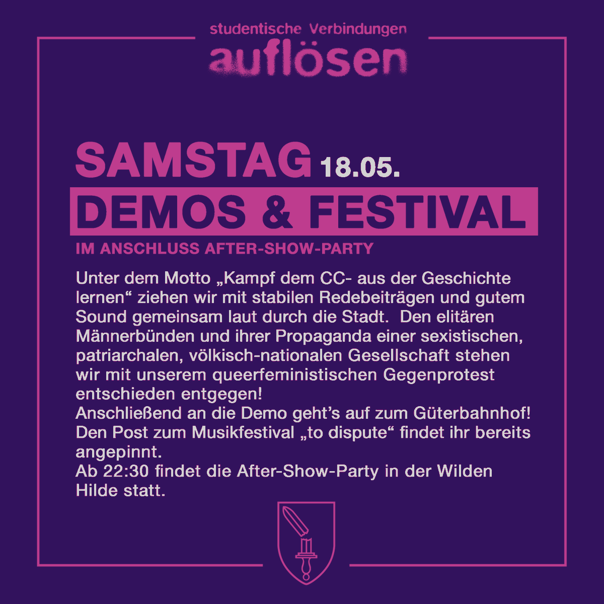 Aktionswochenende gegen den #CoburgerConvent Pfingstkongress 2024! Hallo und aufgepasst! Pfingsten rückt näher und wir kurbeln hier nochmal richtig an, behaltet uns die nächsten Wochen im Auge. Zum Auftakt gibt's das Programm zum Aktionswochenende. (1/2)