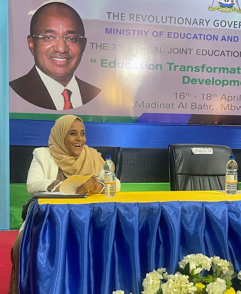 We are proud of <a href="/kashariff/">khadija</a> of <a href="/alive_programme/">Action for Life Skills and Values in East Africa</a> for her powerful presentation on the importance of prioritizing the nurturing and assessment of #LifeSkills and #Values in the new CBC curriculum in Zanzibar. She was at the 7th annual joint education sector review.