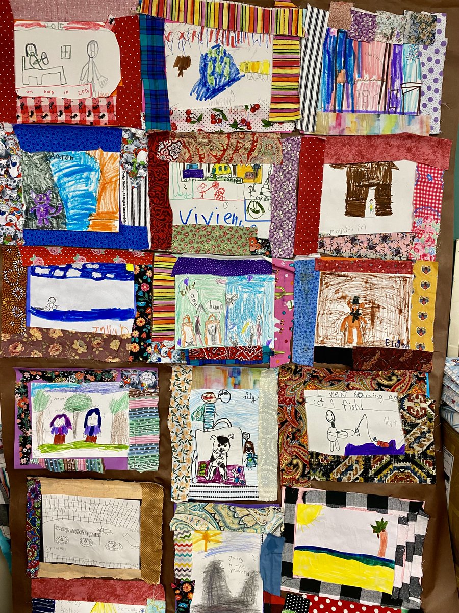 Honoring Faith Ringgold's legacy, students at SY Jackson Elementary create Memory Quilts after her recent passing. 🎨📚