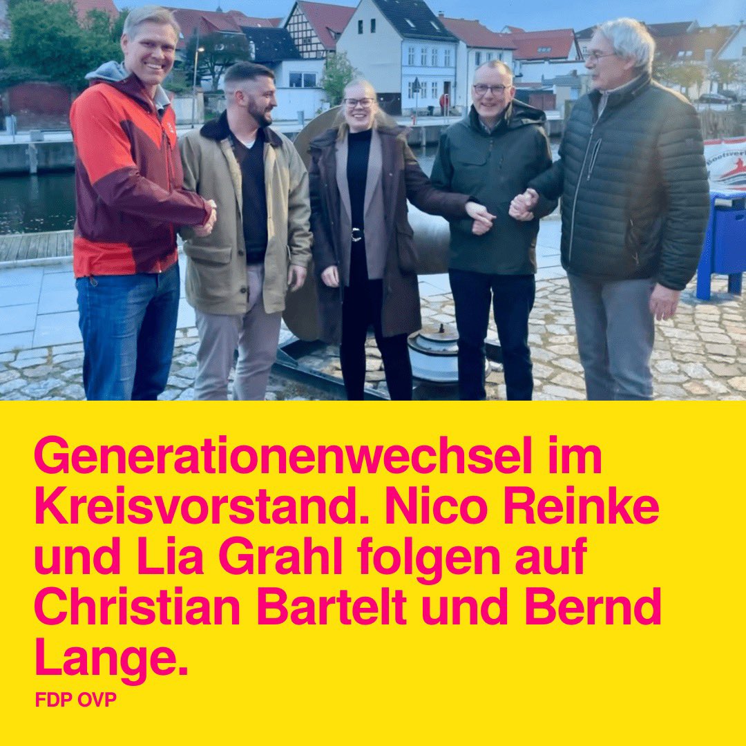 FDPOVP's tweet photo. Danke an den alten Vorstand und maximalen Erfolg für den neuen Vorstand. #FDPOVP https://t.co/kOf9Ge2GaY