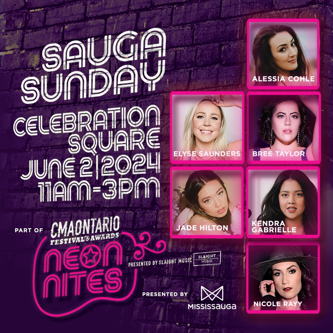 LET'S GO GIRLS! 👭 I'm excited to announce 📣 that I will be performing at the Sauga Sunday show during @theCMAOntario weekend! 🤠 I'm SO thrilled 🙌🏼🙌🏼🙌🏼 to see that this show features an ALL FEMALE lineup!!! ♀️