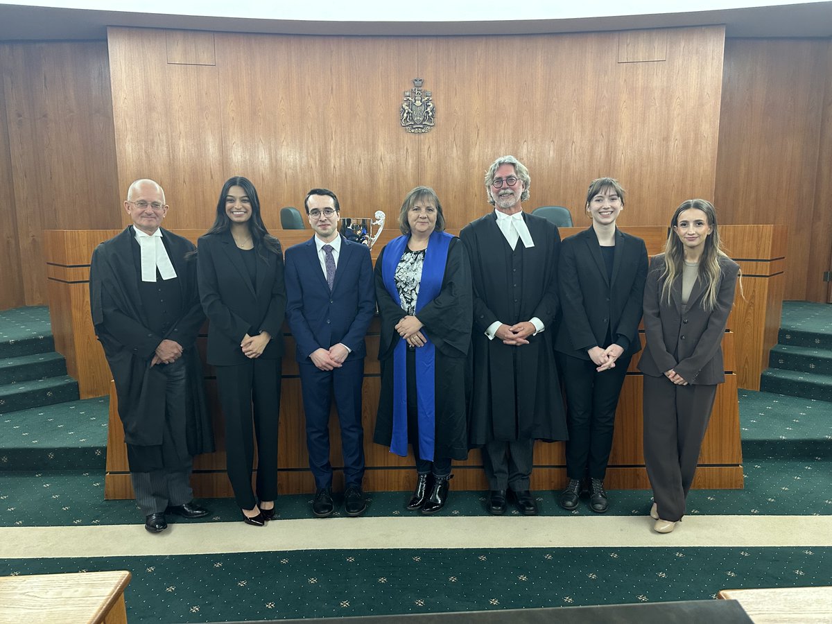 #UAlbertaLaw students Adam Gareau and Jordan Cowan took home the win for this year’s Right Honourable Beverley McLachlin Moot after mooting against fellow finalists Helena Rizzuto and Bhavneet Parmar. In the final round, the teams argued their cases in front of a panel composed