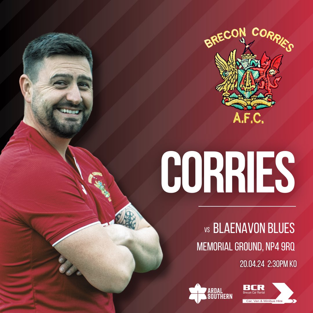 The Corries travel to the highest ground in Wales tomorrow afternoon, ready to take on @BlaenavonBlues in the @ArdalSouthern. ⏰ | 2:30pm Kick Off 📍 | Memorial Ground, NP4 9RQ See you there, Chisels 🫡