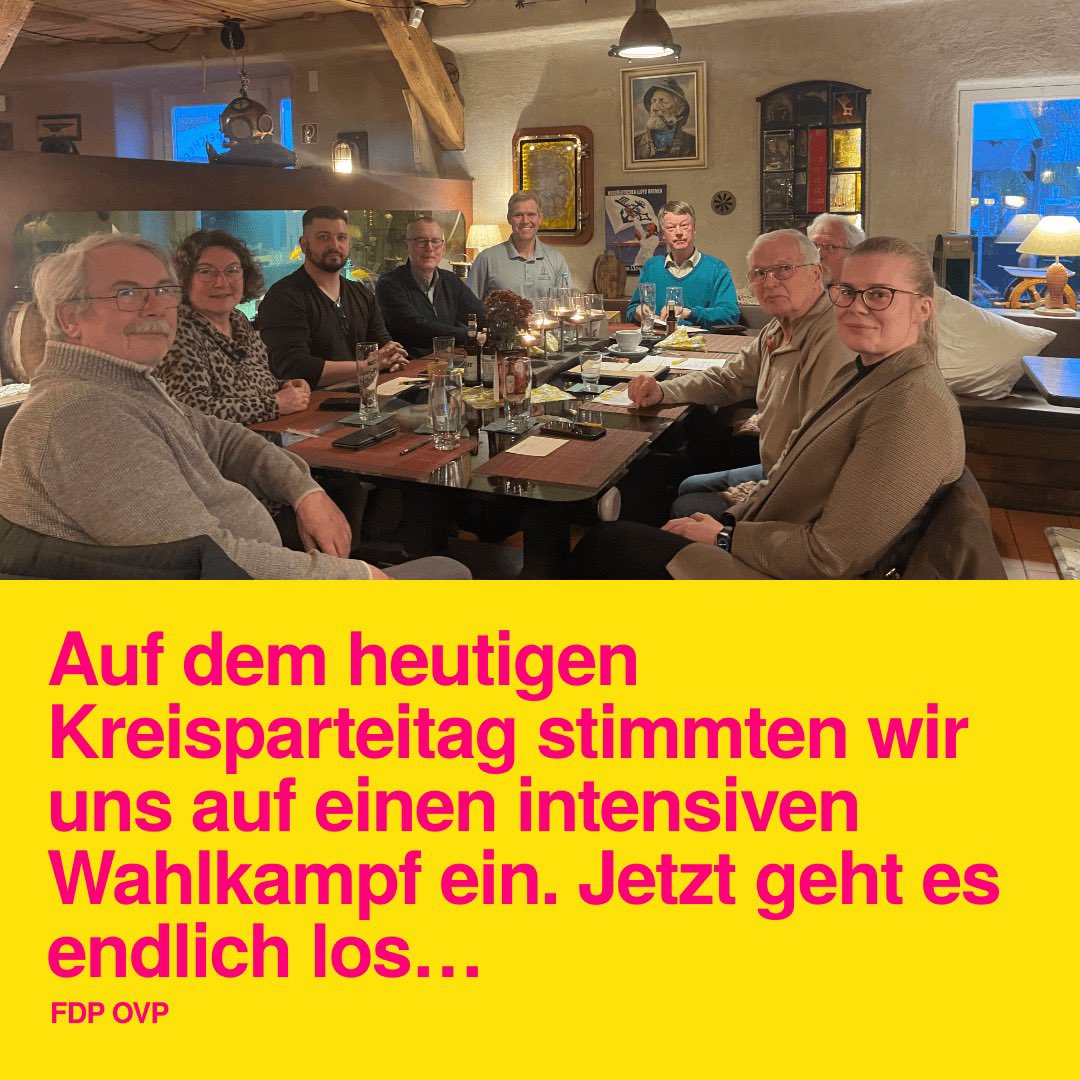 FDPOVP's tweet photo. Auf dem heutigen Kreisparteitag in Wolgast stellten wir die Weichen für einen spannenden Wahlkampf zur Kommunal- und Europawahl. Dabei verabschiedeten wir unser Wahlprogramm und stellten die Weichen für eine erfolgreiche Zukunft.
Auf Geht’s !
#FDPOVP #Wahl #Vorpommern #Europa https://t.co/VMnzsoQXT6