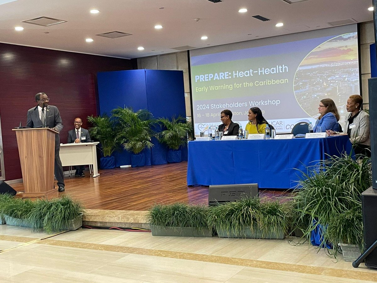 COMETMetEd's tweet photo. It’s been a busy week for COMET! We assisted Dr. Wassila Thiaw and @NWSCPC in conducting the PREPARE: #Heat and #Health Workshop in Kingston, Jamaica. The workshop brought together over 80 stakeholders from around the #Caribbean. https://t.co/Hik0XSvUtY