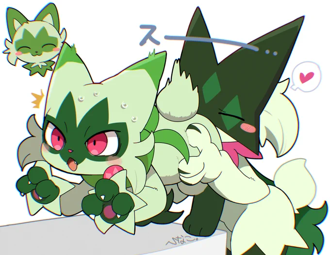 ※猫同士の挨拶です 