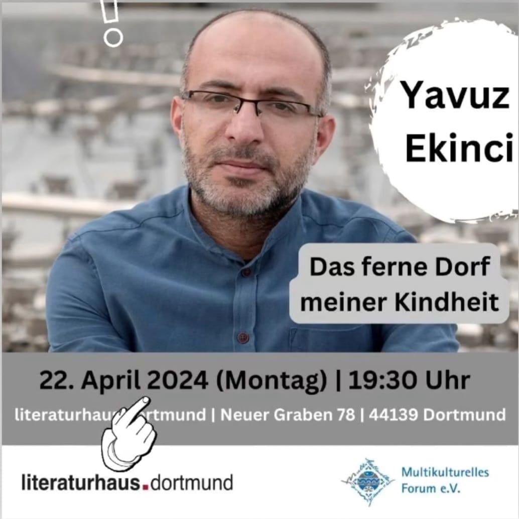 Kitaplarını severek okuduğum, Sevgili @yavuzekinci151 , 22 NisanPazartesi günü Dortmuntta imza ve Söyleşisi var. Edebiyat severler kaçırmayın derim.
