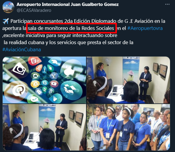 FlconEYES's tweet photo. El desastre pulula en los aeropuertos de #Cuba pero, más importante es la apertura de una sala para el "monitoreo de las redes sociales"
#SoloEnCuba #Cuba #CubaEstadoTerrorista https://t.co/9kPFWSg6Xf