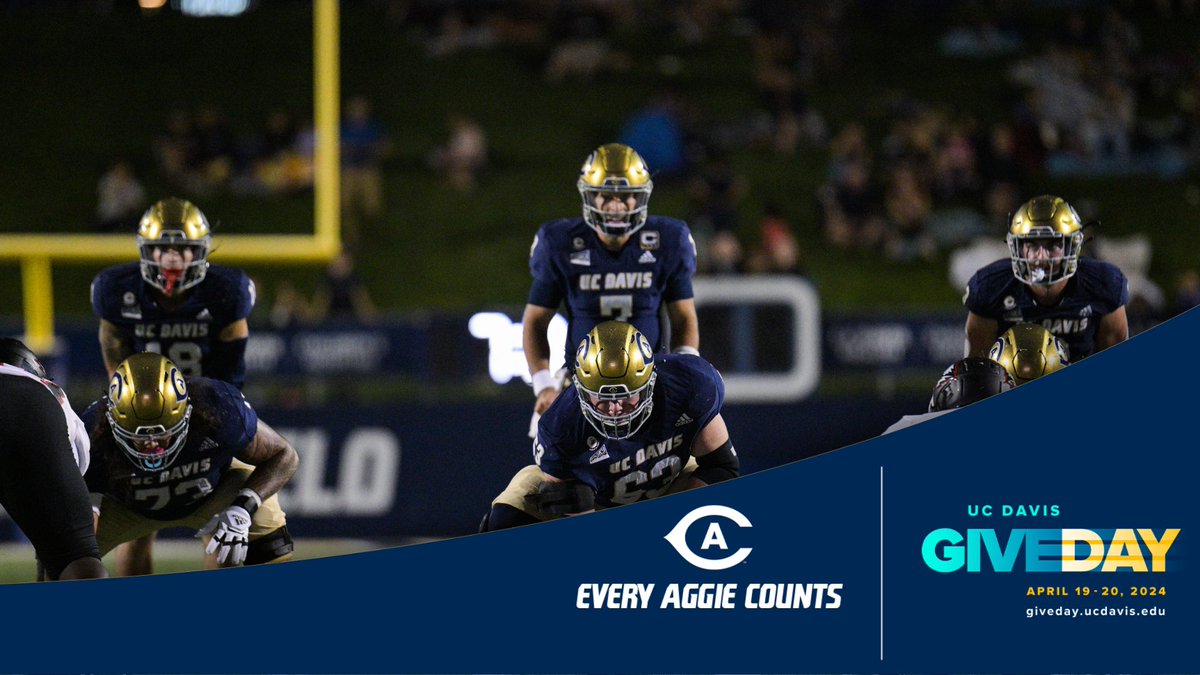 UC Davis GiveDay Kicks-off now!!! Support the Players, as they strive for Success in the classroom and on the field! Link To Give: giveday.ucdavis.edu/giving-day/856… #UCDavisGiveDay #EveryAggieCounts #GoAgs