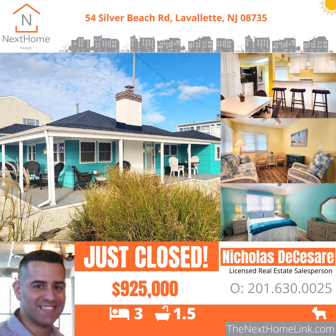 NextHome Prime JUST CLOSED 54 Silver Beach Rd, Lavallette, NJ 08735!

#NextHomePrime #NextHome #JustClosed #DreamHome #Sold #RealEstate #Realtor #NewJersey #NJ #NickDeCesare #HomeSweetHome #Home #Lavallette #TomsRiverNJ #TomsRiver #LavalletteNJ #OceanCountyNJ #OceanCounty