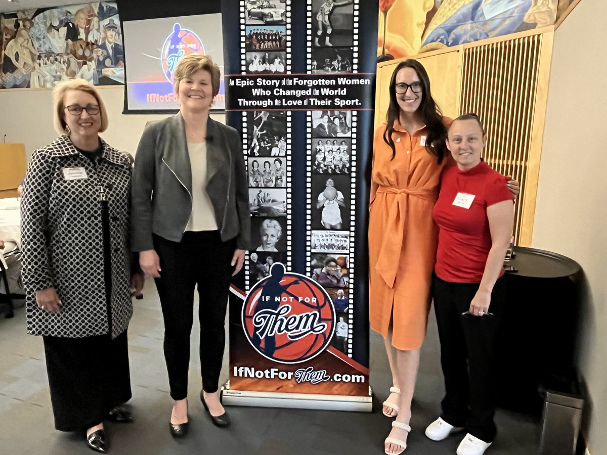 Honored to be guests of WIN Board member Jennifer Ingraham at the KC Women’s Public Service Network meeting! We were treated to a presentation by former WIN board member Brenda Van Lengen about her documentary series @IfNotForThem that covers the history of women’s basketball.