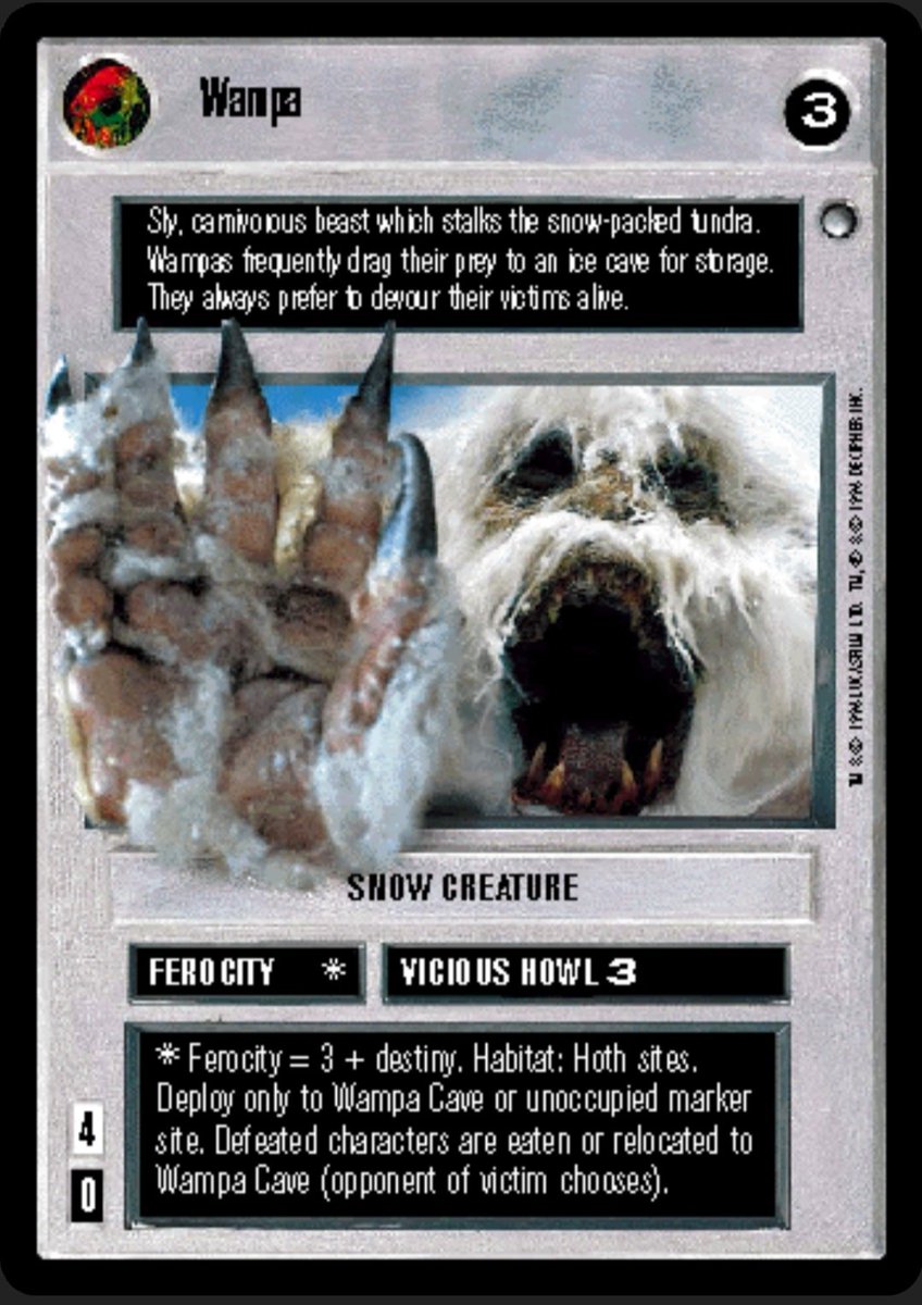 The is an alert from your Hoth vacation safety advisor. Reports of Wampa breaking out of containment - they we previously denied- are in fact accurate. Visitors wishing to keep all their limbs are advised to run like hell. Thanks for visiting Hoth.