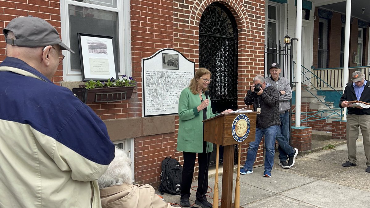 Incredible day in Baltimore for @SmithJanetmarie to speak at Union Park Historical Marker Ceremony hosted by SABR!