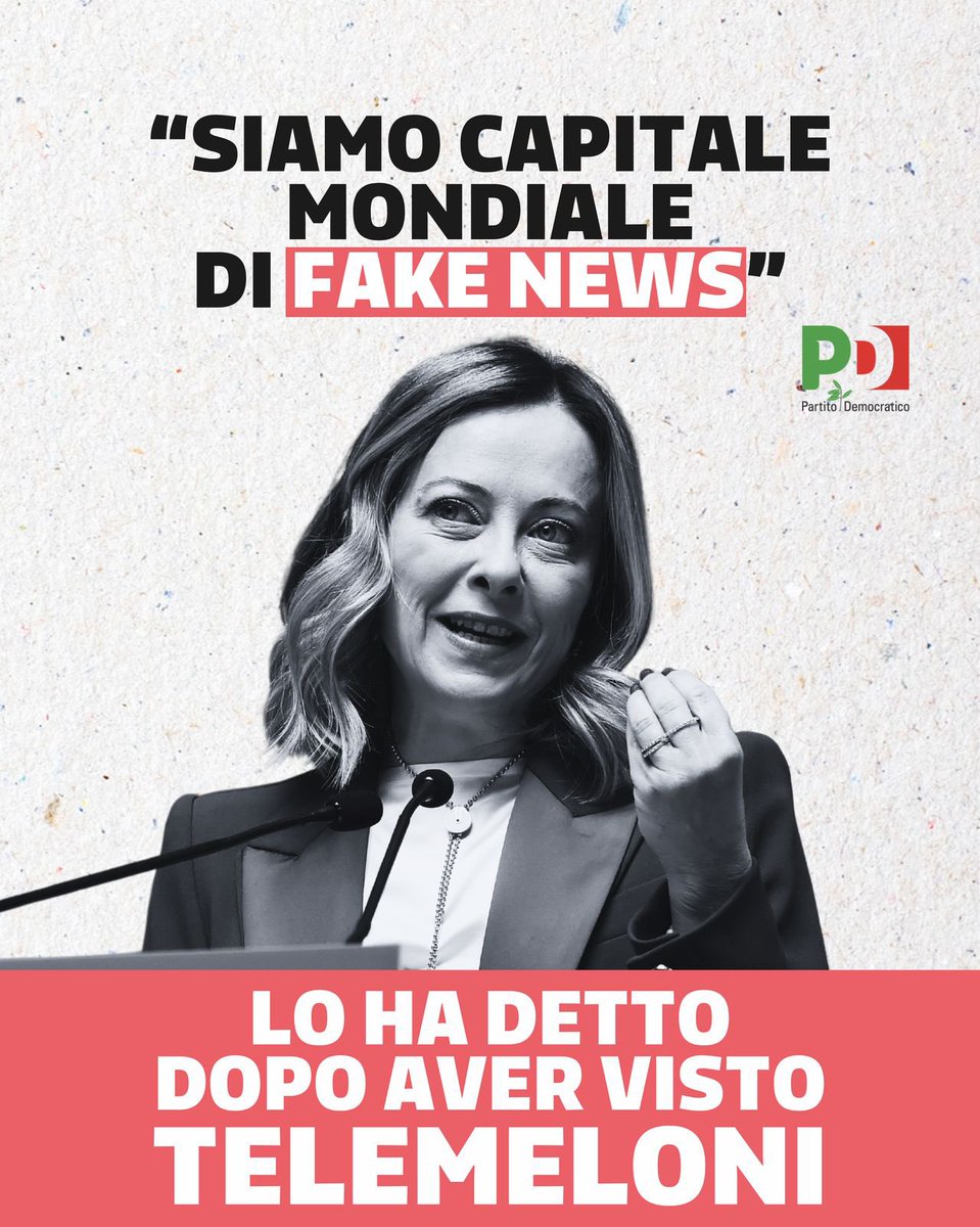 La Rai ormai è il megafono dell’informazione controllata da #Meloni. Abbandonata dai big e occupata dai militanti di partito. Non più servizio pubblico ma ufficio stampa di FdI. Dopo anni di odio e bugie social, ora da Chigi parla di fake news. Sembra strano, ma è tutto vero.