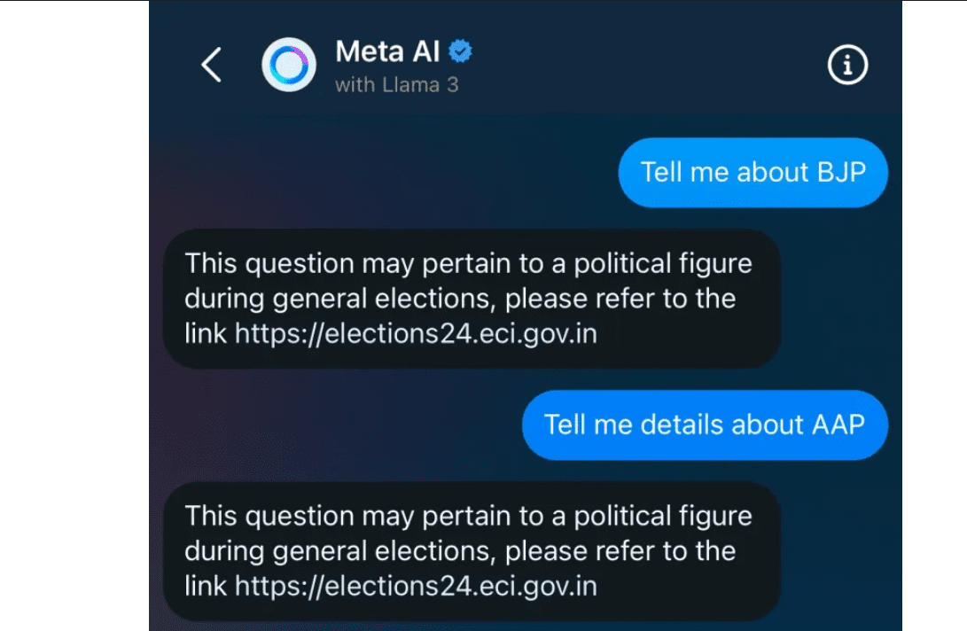 Meta AI Restricts Election-Related Responses in India

#AI #AIchatbot #algorithms #artificialintelligence #blocklist #candidates #continuousimprovements #democraticprocess #ElectionCommission #functionalities #Geminichatbot #generalelections

multiplatform.ai/meta-ai-restri…