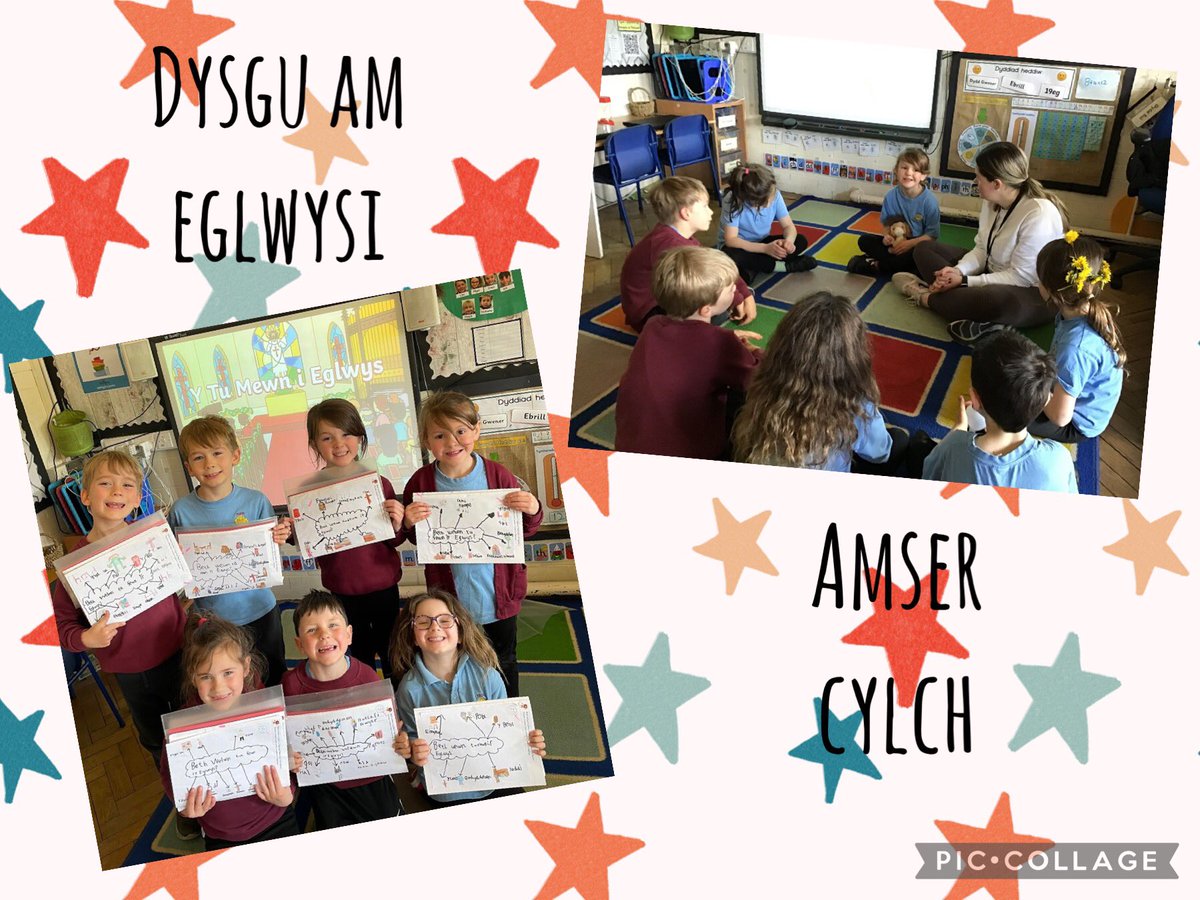 Dosbarth Alwen wedi bod yn cwblhau tasgau gwerth lle, dysgu am eglwysi, gweithgareddau ymarfer corff cyn gorffen yr wythnos gydag amser cylch. Alwen Class have been completing place value tasks, learning about churches, P.E. activities before finishing the week with circle time.