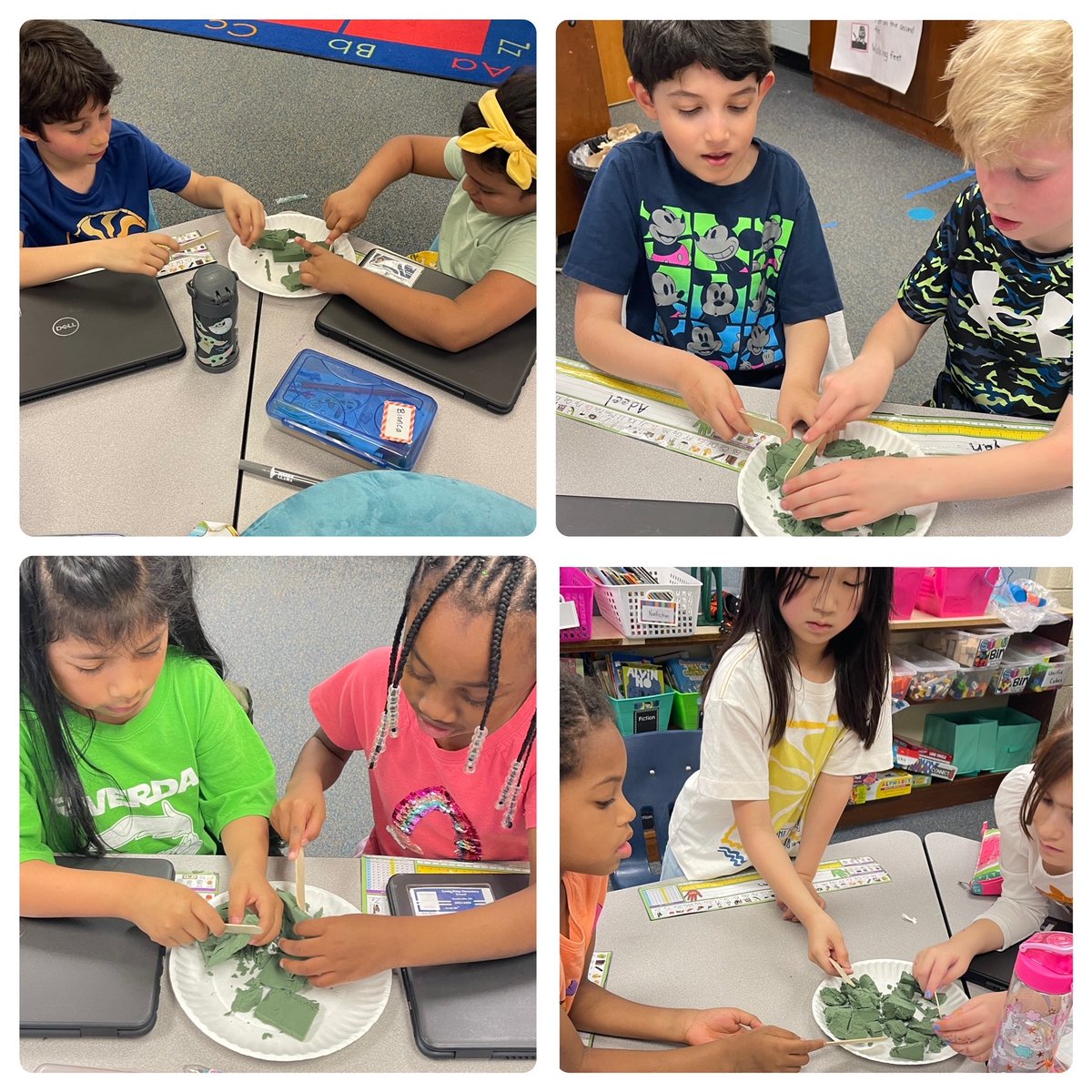 Flores2ndGrade's tweet photo. Students in Room 203 were applying their communicator and collaborator skills while learning about Weathering and Erosion. #POG #Communicators #Collaborators #cresconnections #centreridgees https://t.co/yx7DsRaqvY