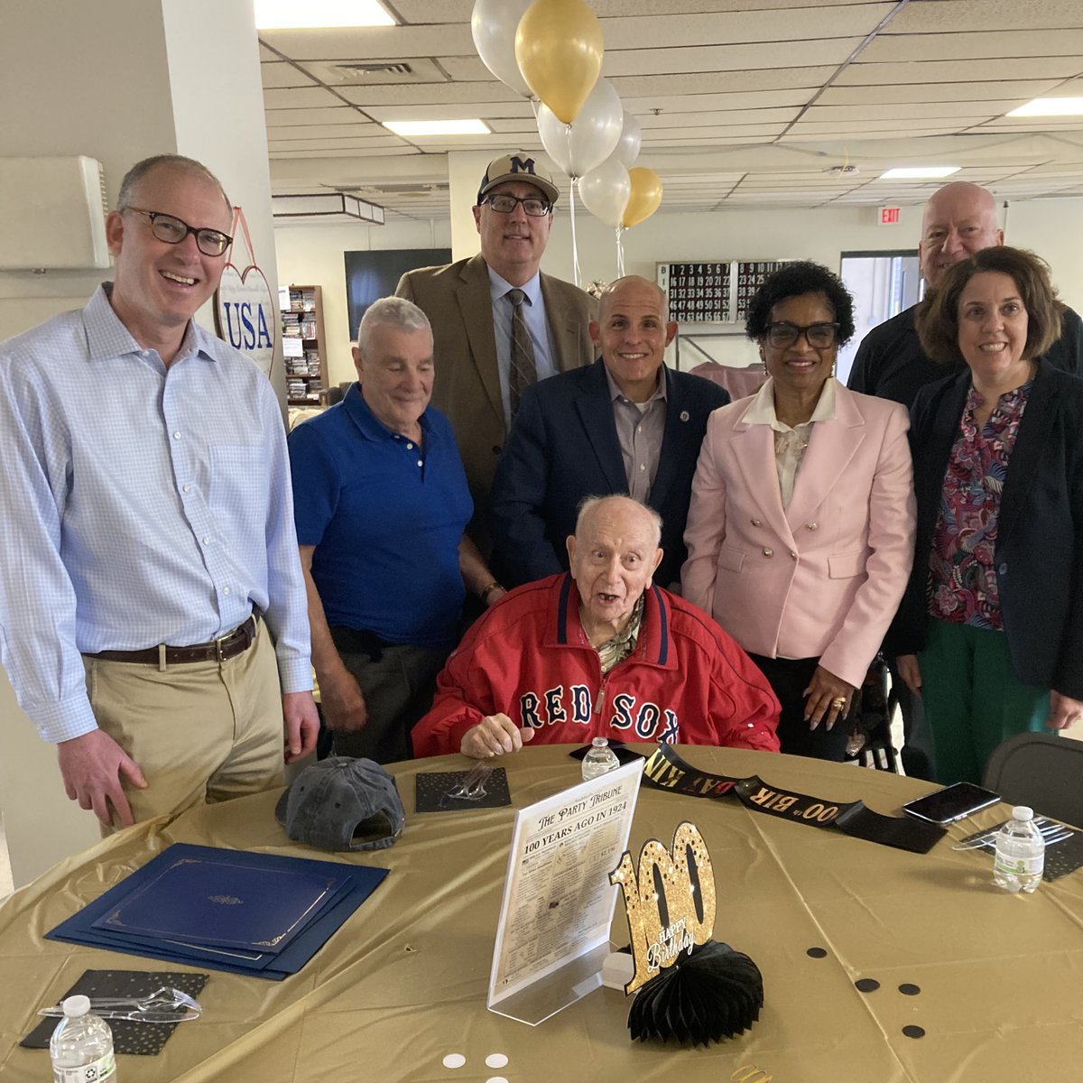 It was amazing to help celebrate Frank Cali’s 100th birthday today in Malden! Congratulations Frank!