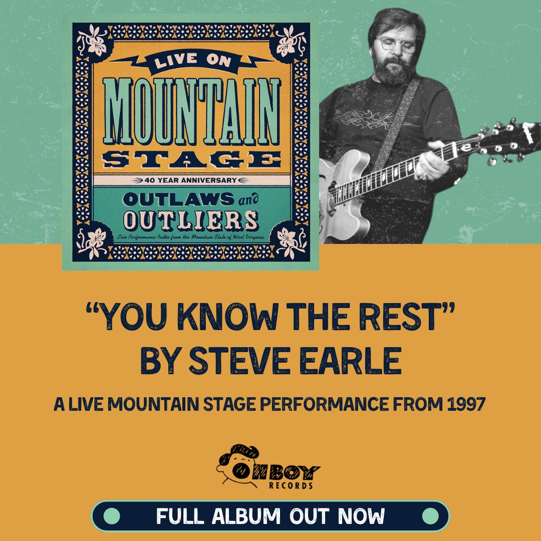 Steve’s song “You Know The Rest” live from Mountain Stage is out today, with the full Mountain Stage: Outlaws & Outliers album! Listen here: orcd.co/outlawsandoutl…