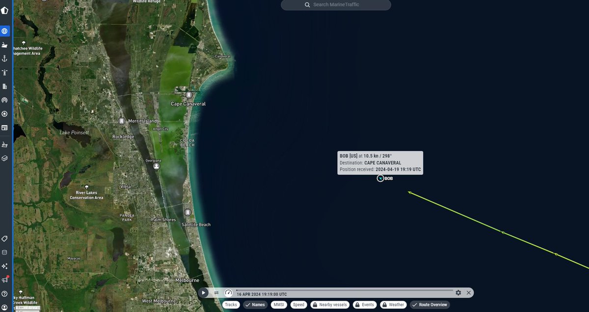 SpaceX recovery ship Bob is inbound to Port Canaveral. All being well it should be carrying both fairing halves from Starlink 6-51. ASOG droneship is not far behind from the same mission and is likely to deliver the F9 overnight or early Saturday.