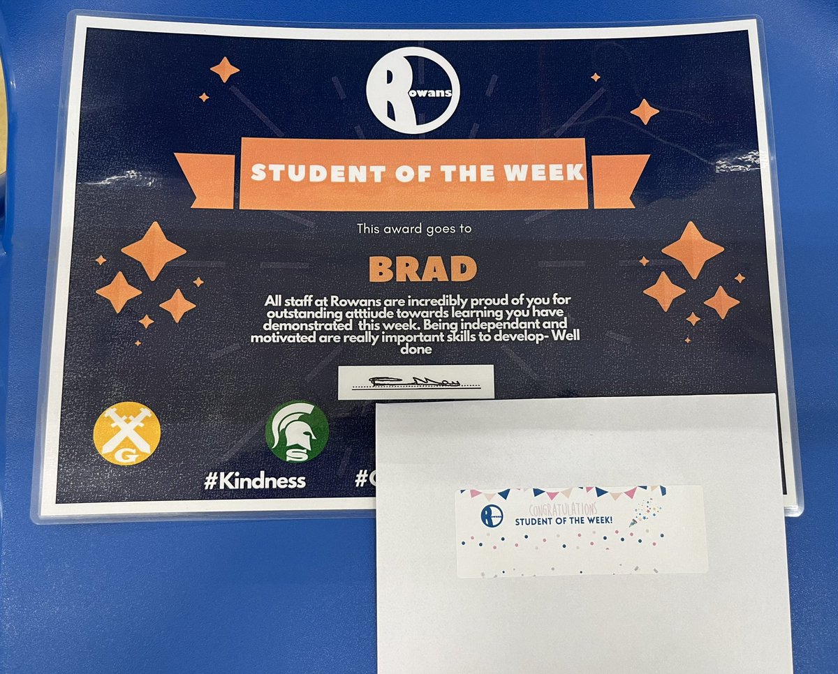 Student of the week is Brad, he has had a fabulous week. He has demonstrated our core values in abundance 🥳🤩 #ThisisAP #CoreValues