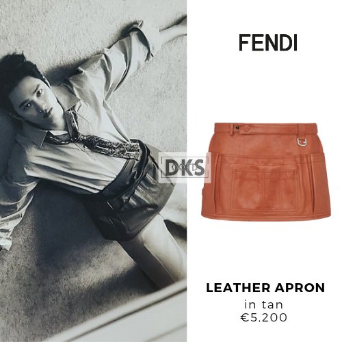 EXO D.O. Kyungsoo in Harper’s Bazaar Korea May Issue 240419 FENDI Leather Apron in tan, @Fendi #도경수 #디오 #DOHKYUNGSOO #ギョンス #都敬秀 @companysoosoo_