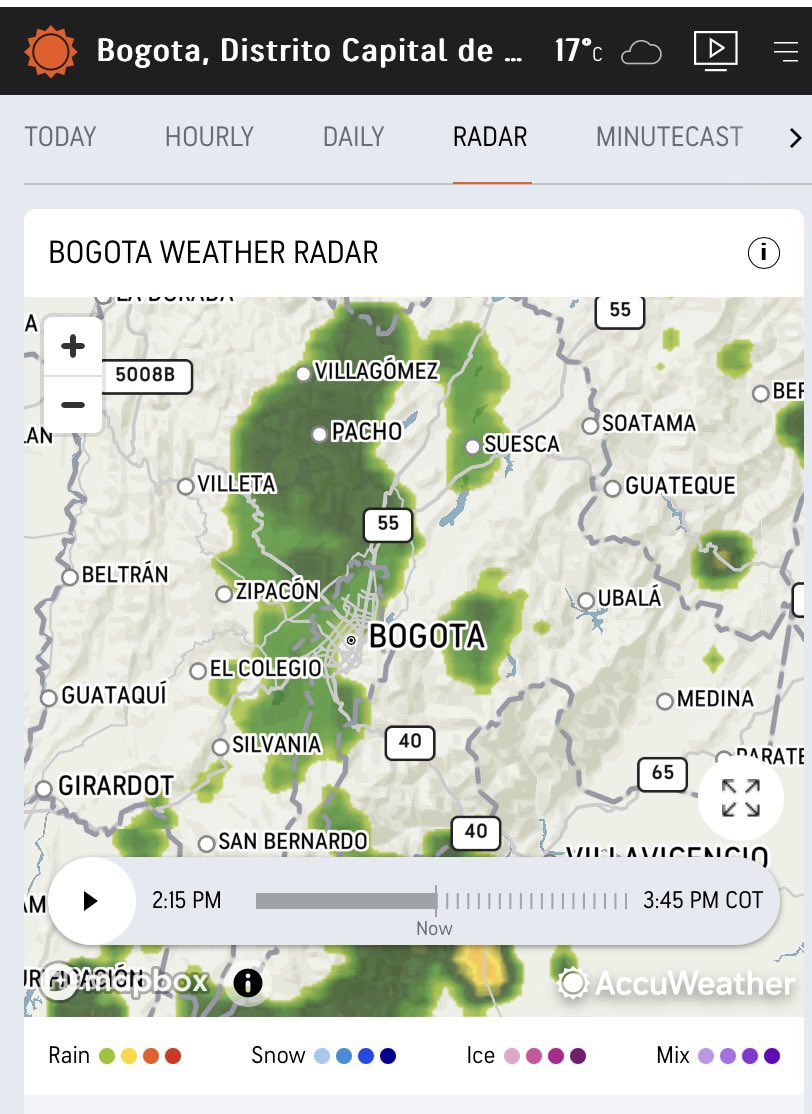Second day of decent rain here in Bogota. Hopefully we will also get more rain in the north-east of the city where the catchment systems feeding water the reservoirs are