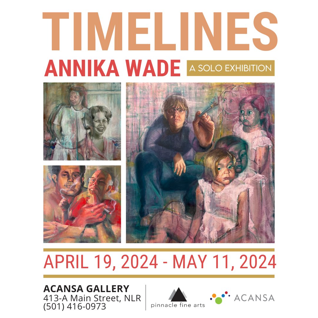 Annika Wade's solo exhibition opens 4/19 at Acansa Gallery during 3rd Friday Art Walk. Argenta Arts District, NLR, AR, 5-8pm. 12 venues showcase the visual arts in our entertainment district this evening!  Grab friends and have dinner while you're here!
#ACANSA2024