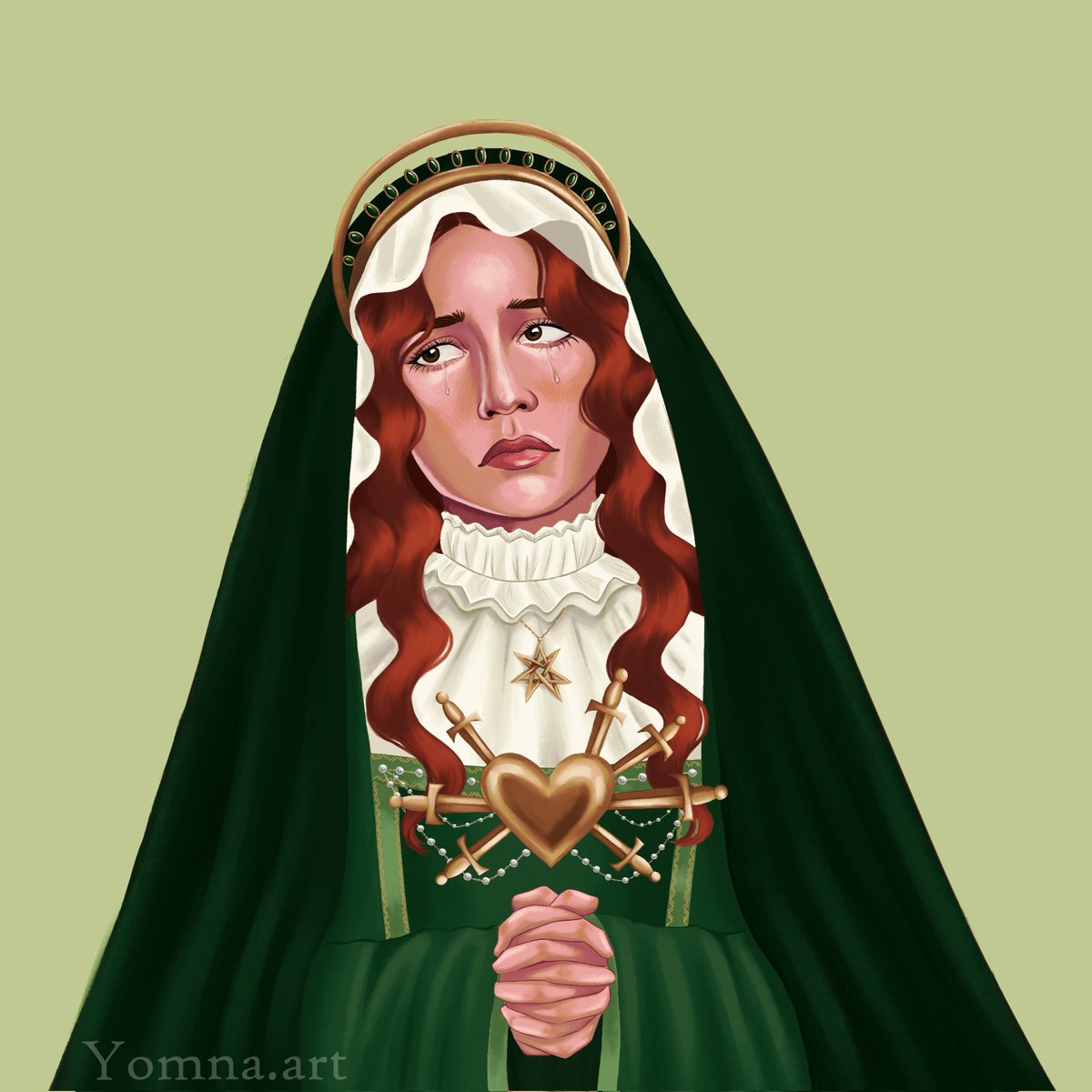 Mother Of Sorrows

New painting study I did of Alicent. I'm really proud of how this one turned out and the fact that I finally decided to get out of my comfort zone.
.
#hotdfanart #alicenthightower #teamgreen #hotd #ArtistOnTwitter #asoiaf #oliviacooke