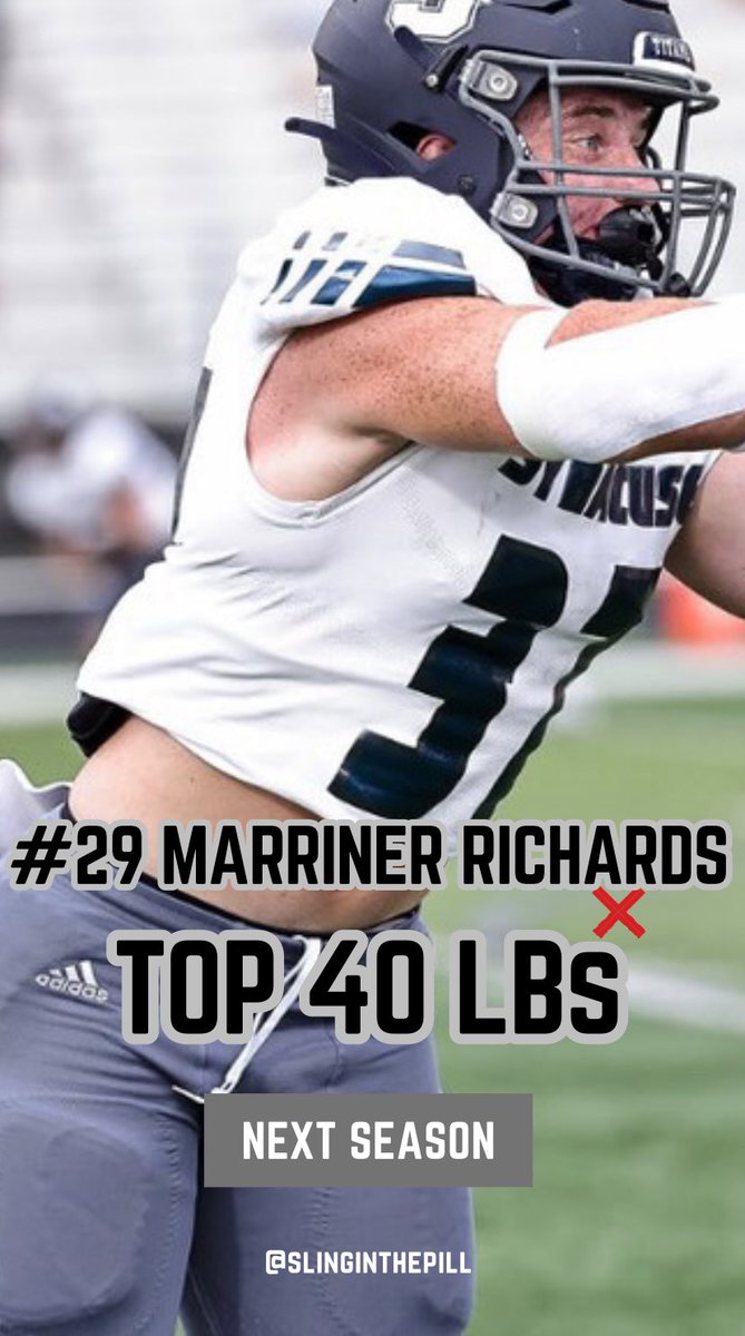 NUMBER 29: #marrinerrichards out of @Syracuse_FB