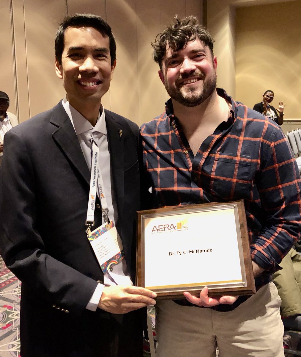 Thank you so much again to @AERADiv_J for the Dissertation of the Year Award! This was a labor of love, with many community members supporting and contributing — I so appreciate y’all! Shoutout to @DrRoyYChan for chairing the selection committee and all the committee members!